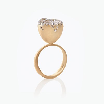 BABY MALAK FLOURISH ICE MEDIUM ROUND RING